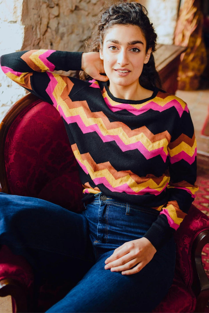 Sugarhill Brighton K0756 Astrid Chevron Sparkle Jumper