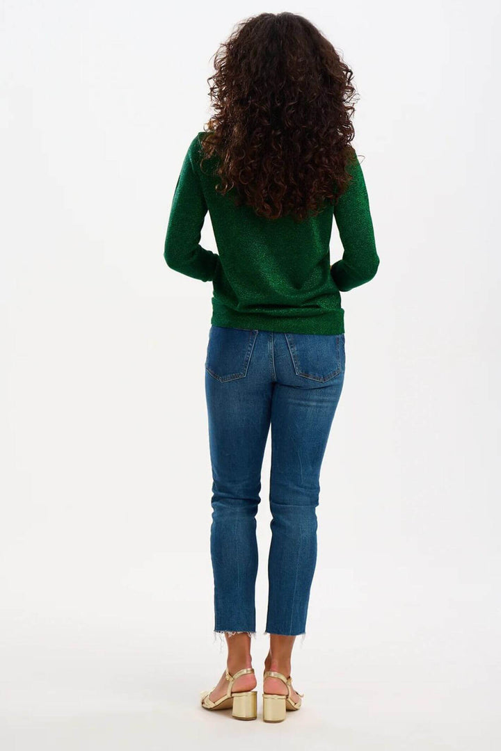 Sugarhill Brighton K0767 Astrid Green Sparkle Cuff Jumper