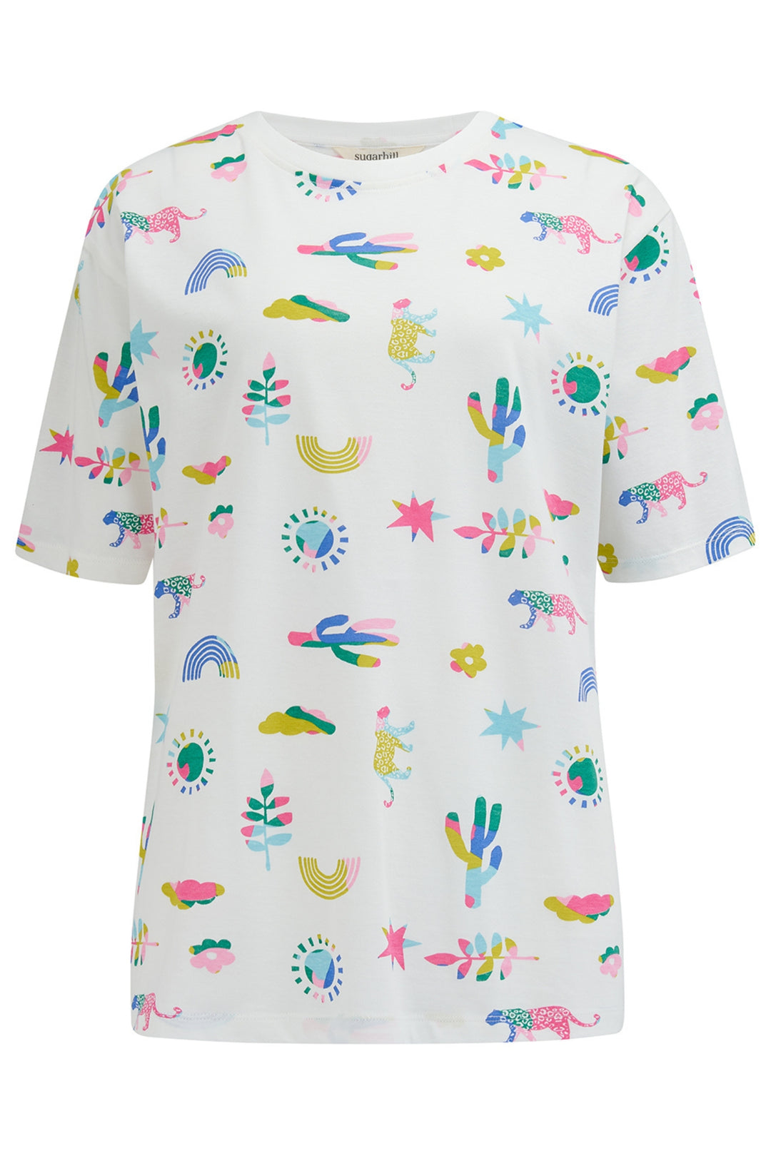 Sugarhill Brighton Kinsley Summer Joy Print Relaxed T Shirt