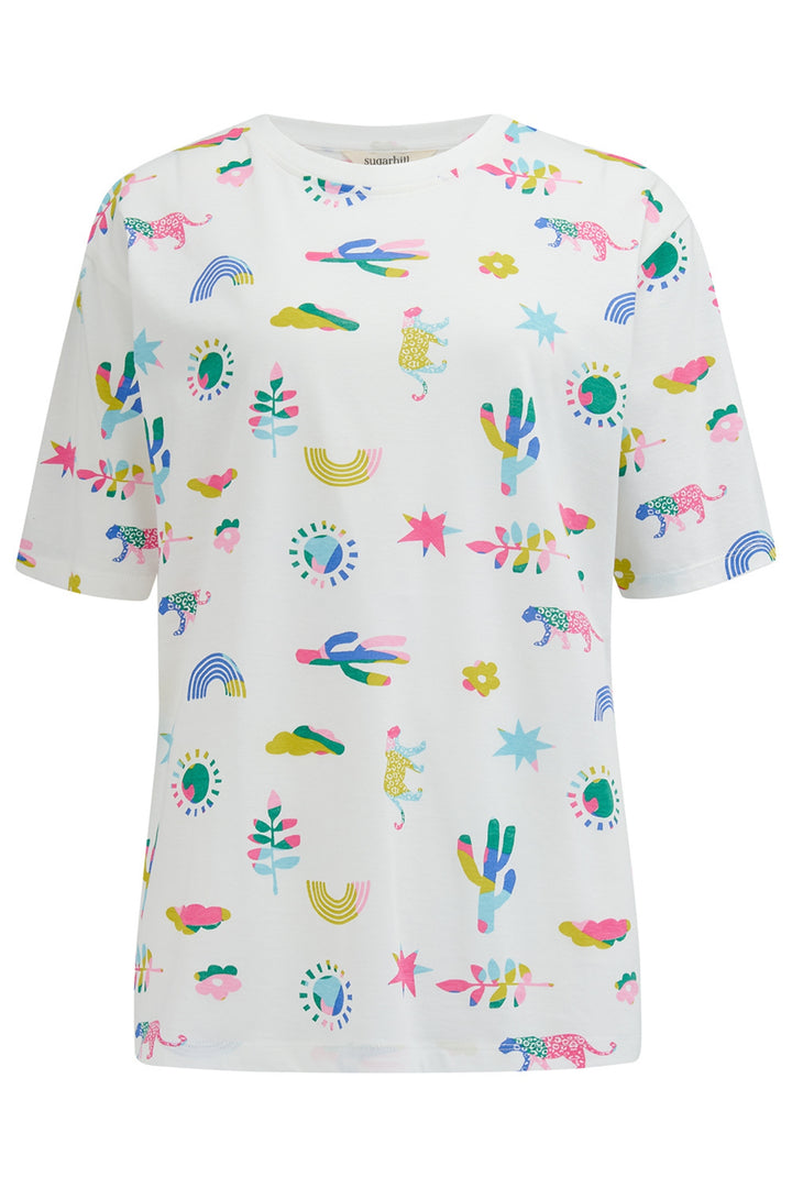 Sugarhill Brighton Kinsley Summer Joy Print Relaxed T Shirt