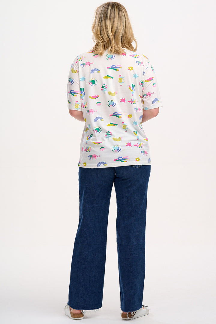 Sugarhill Brighton Kinsley Summer Joy Print Relaxed T Shirt