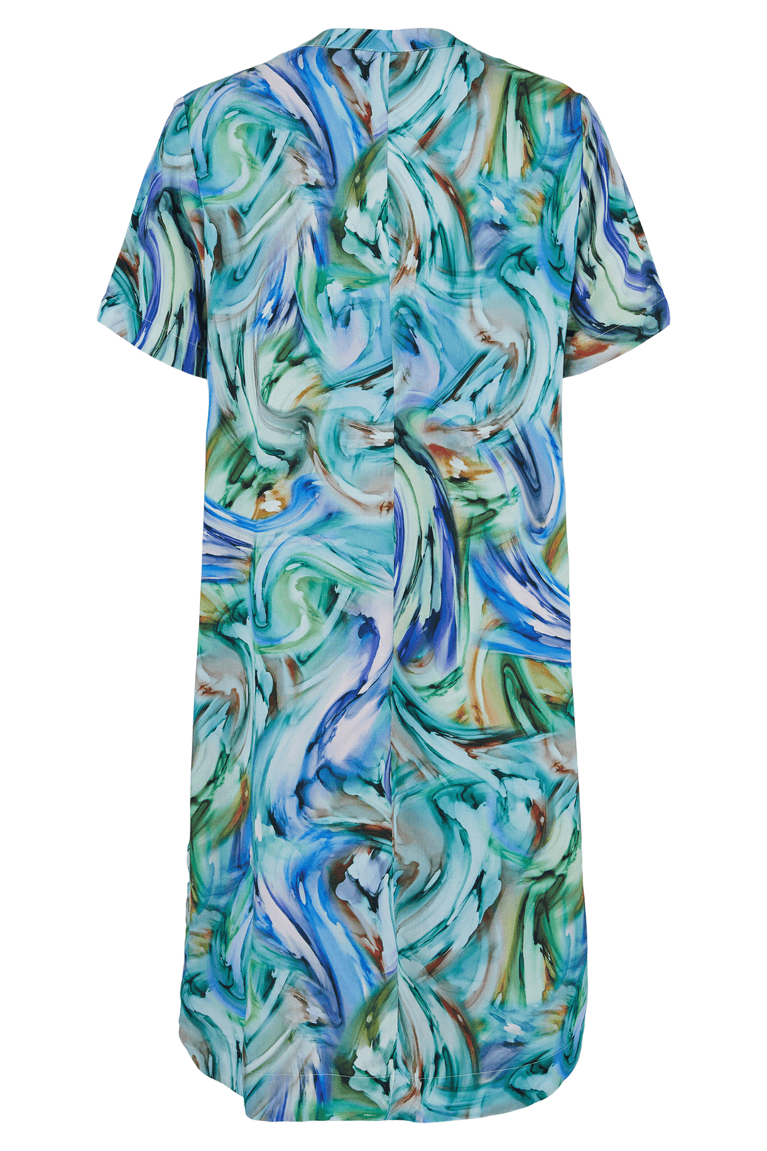 Sunday 6653 Blue Watercolour Marbled Effect Dress