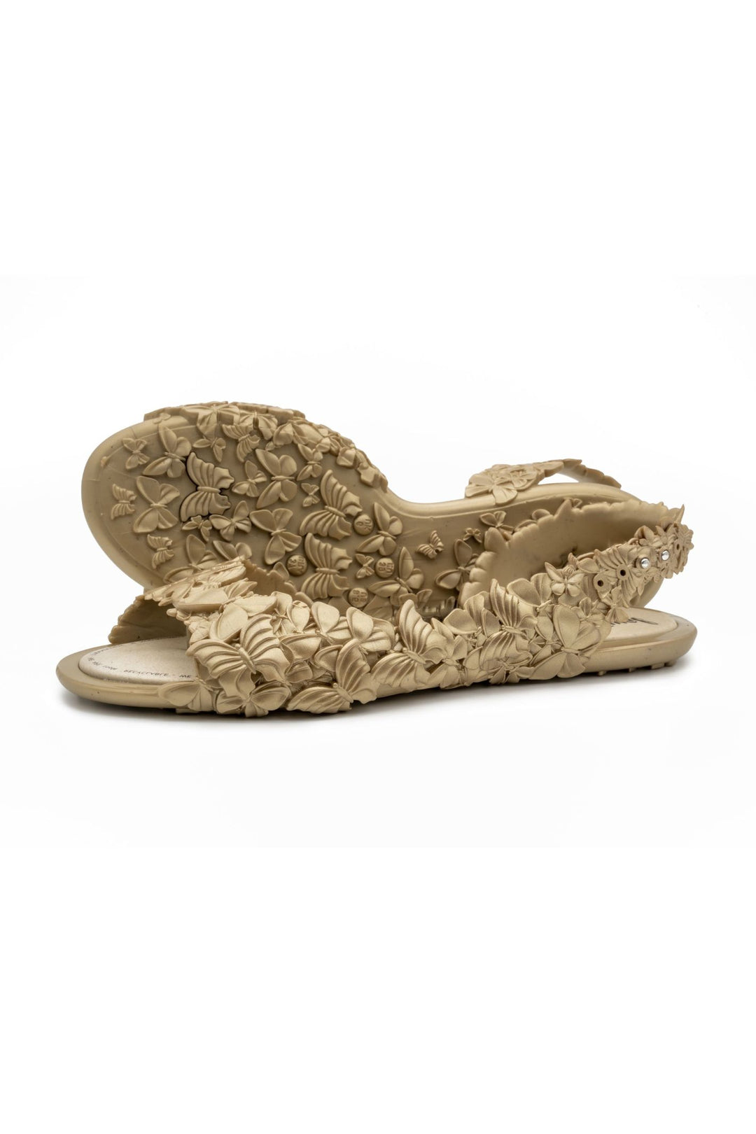 Sunies Metallic Gold Flexi Butterfly Sandals