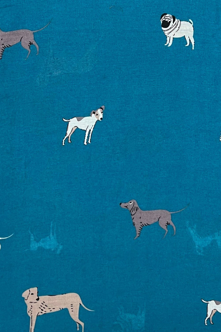 Teal Dog Print Super Soft Scarf