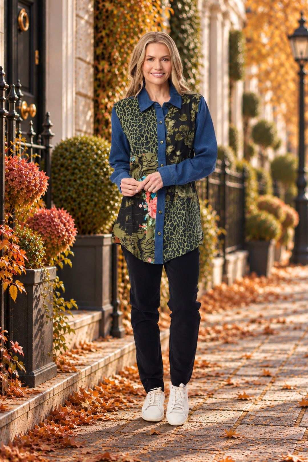 Orientique 62808 Keqioa Print Long Shirt