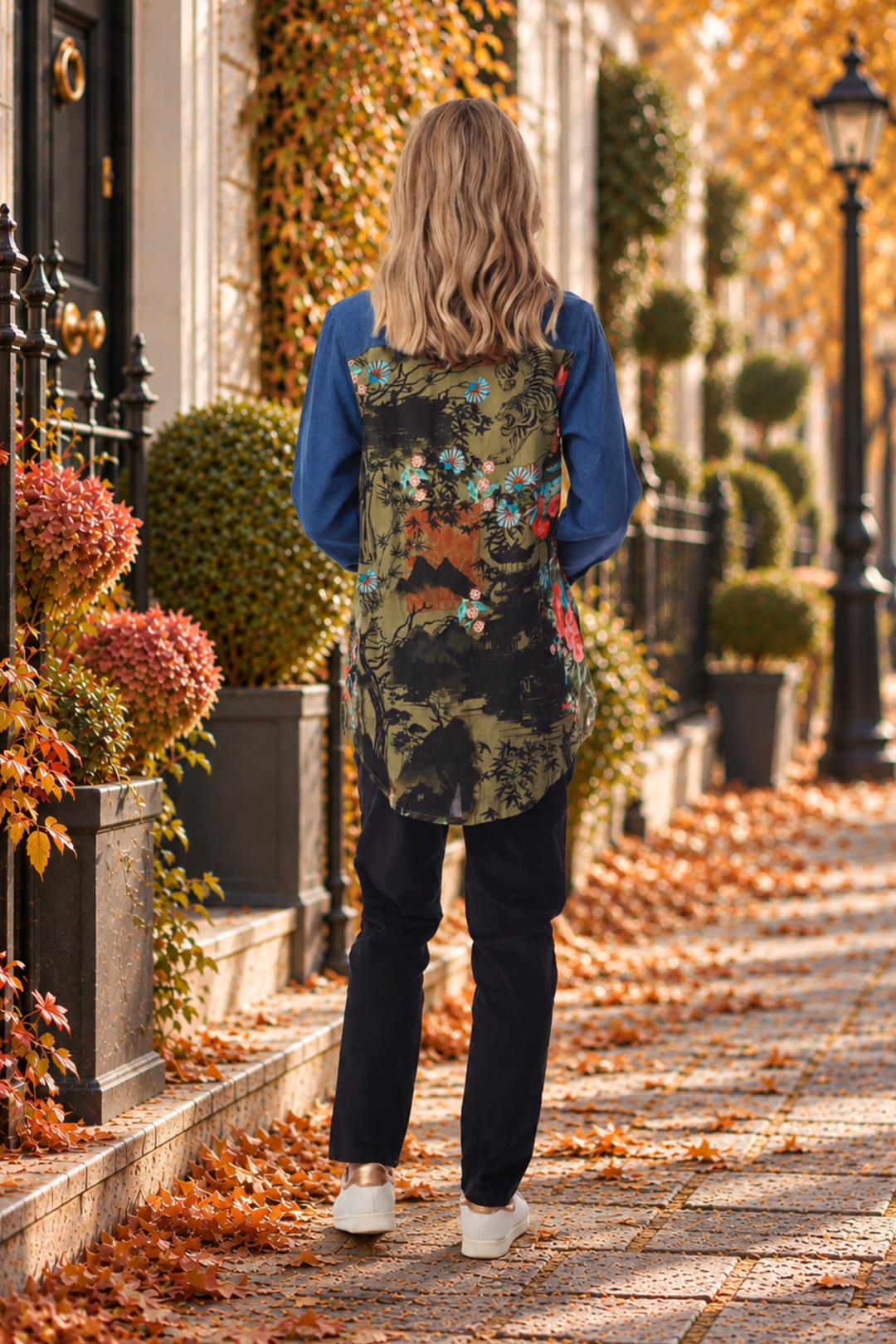 Orientique 62808 Keqioa Print Long Shirt