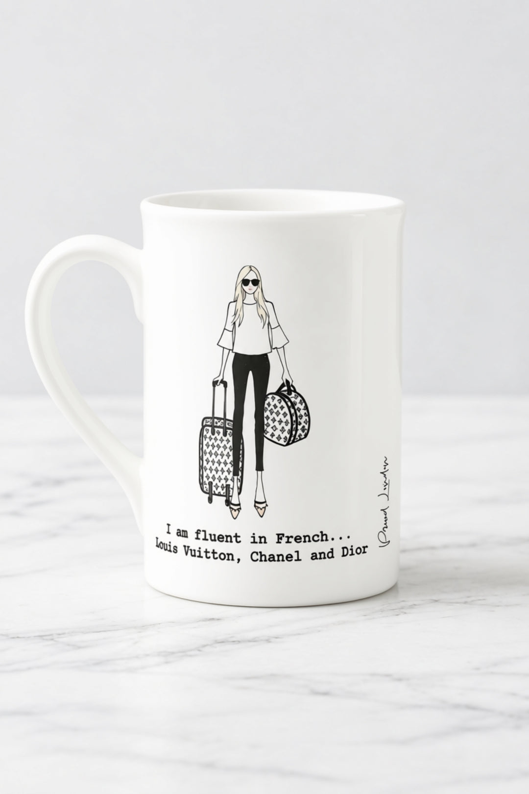 "Fluent in French" Bone China Mug