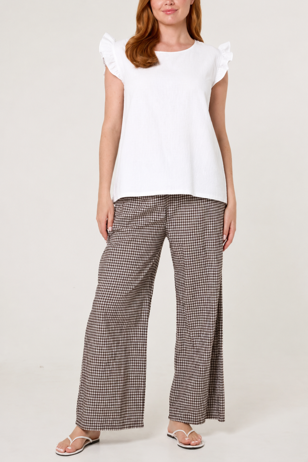 Chocolate Gingham One Size Trousers