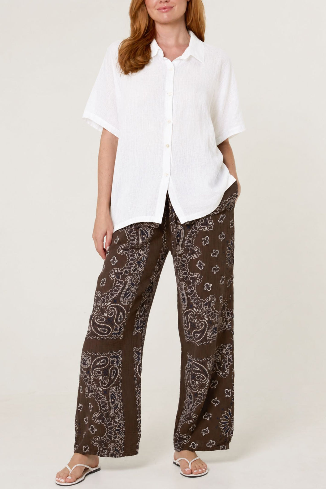 Chocolate Bandana Print One Size Trousers