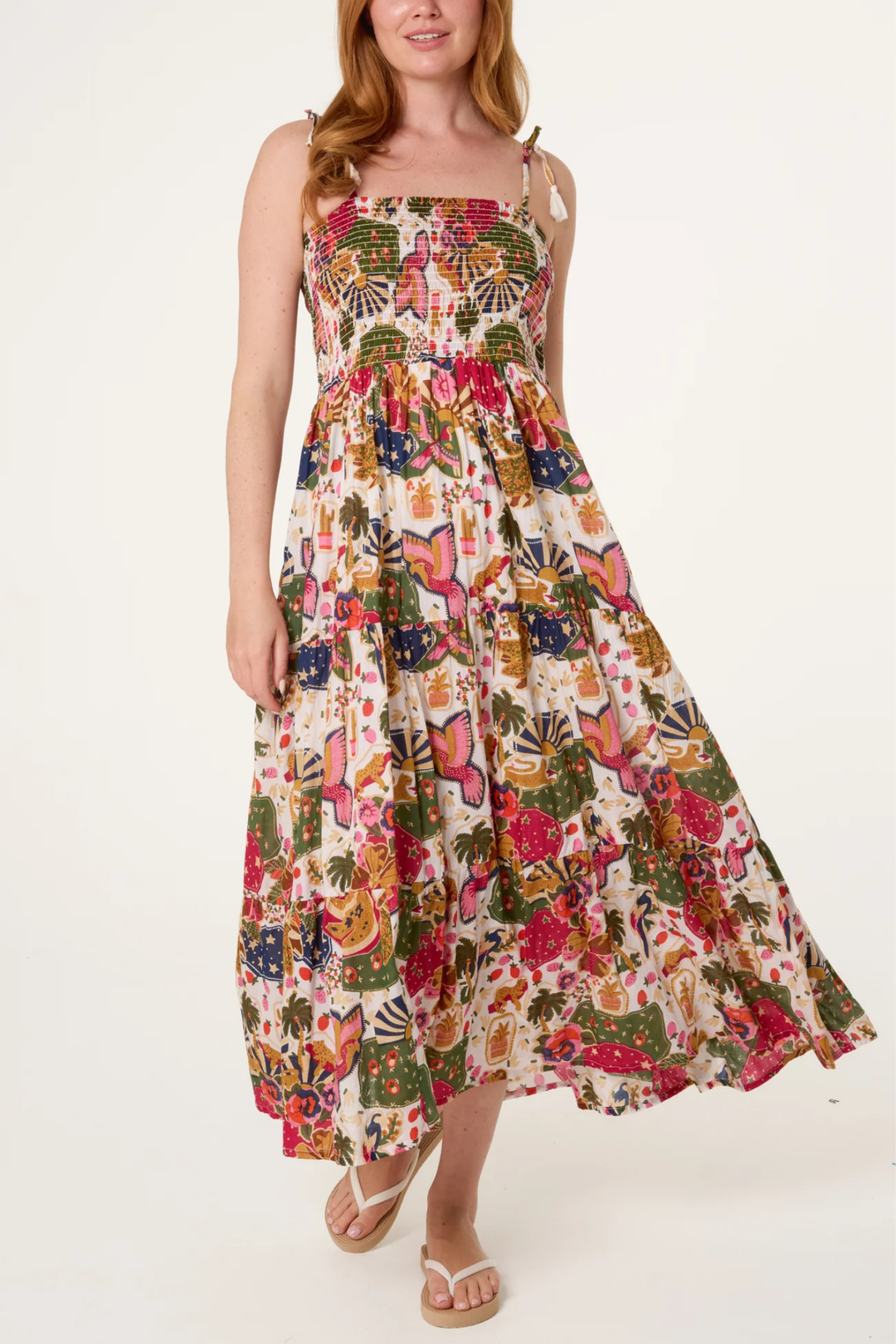Tropical Paradise Tired Midi Dress – Experience Boutique