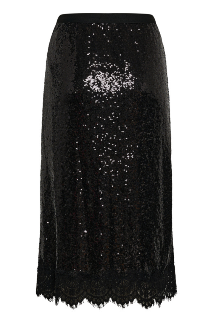 Cream Clothing CRFreyja Black Sequin Skirt