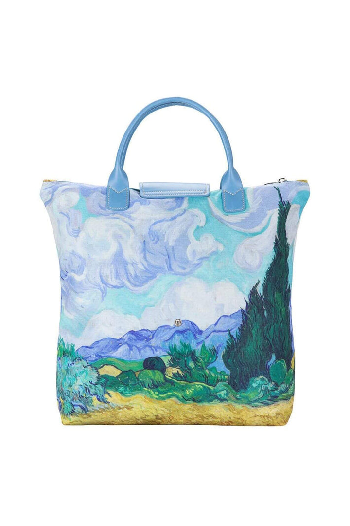 Van Gogh Wheatfield with Cypresses Le Pliage Folding Tote Bag