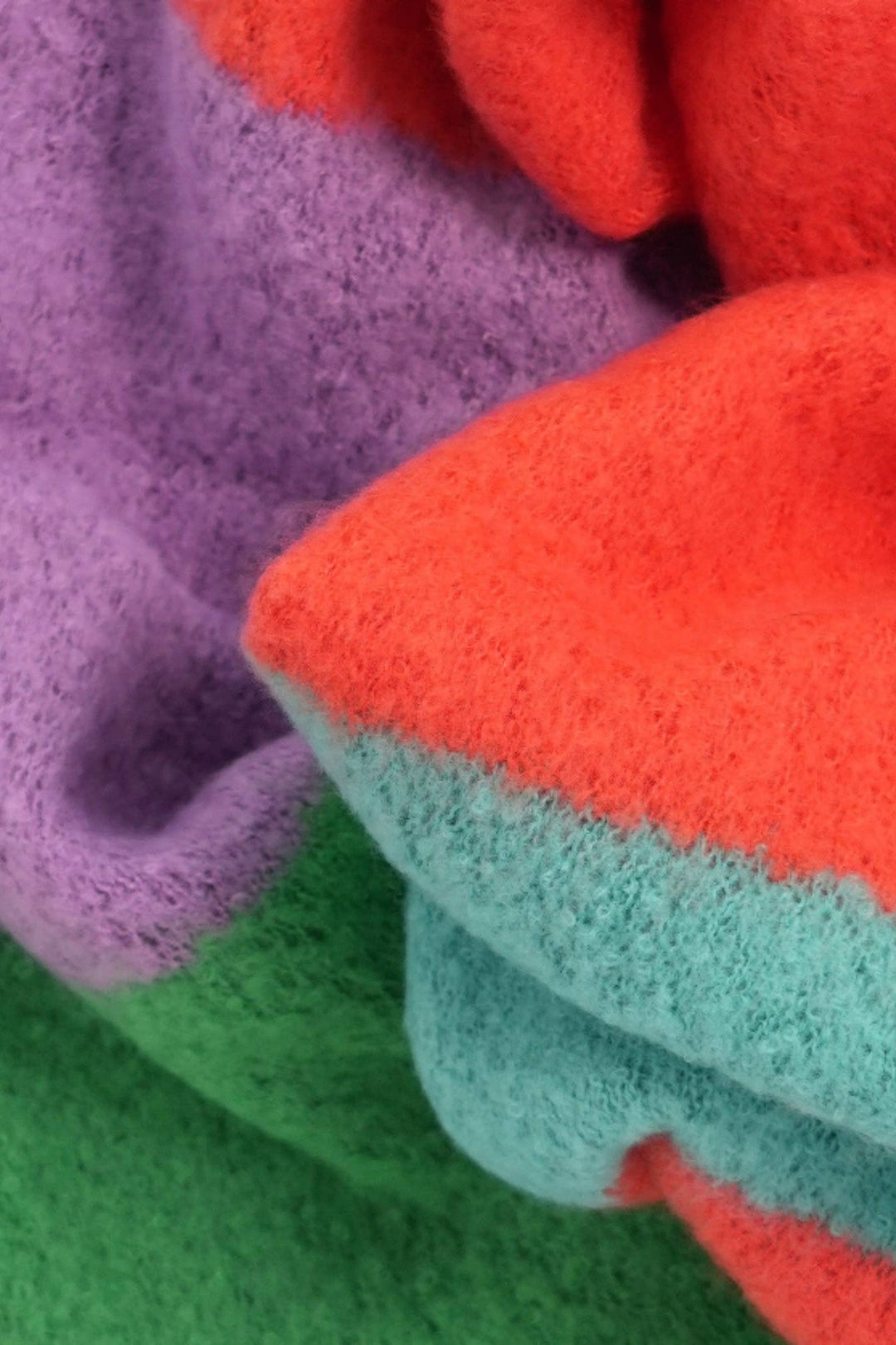 Vibrant Colour Block Heavyweight Scarf