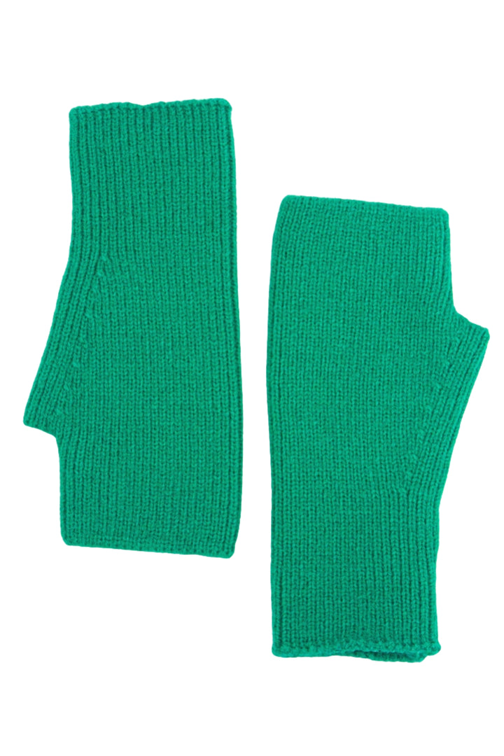Vibrant Green Knitted Wrist Warmers