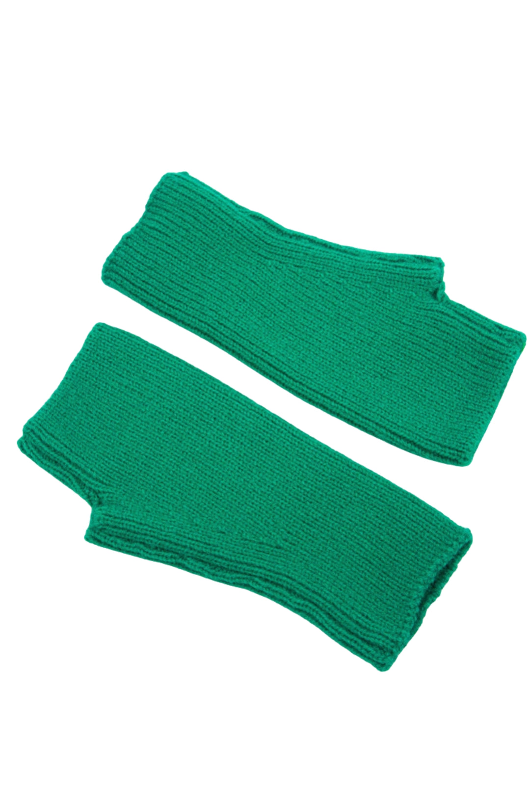 Vibrant Green Knitted Wrist Warmers