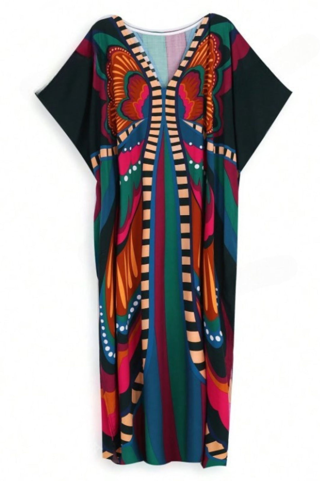 Vibrant Print Oversized Kaftan