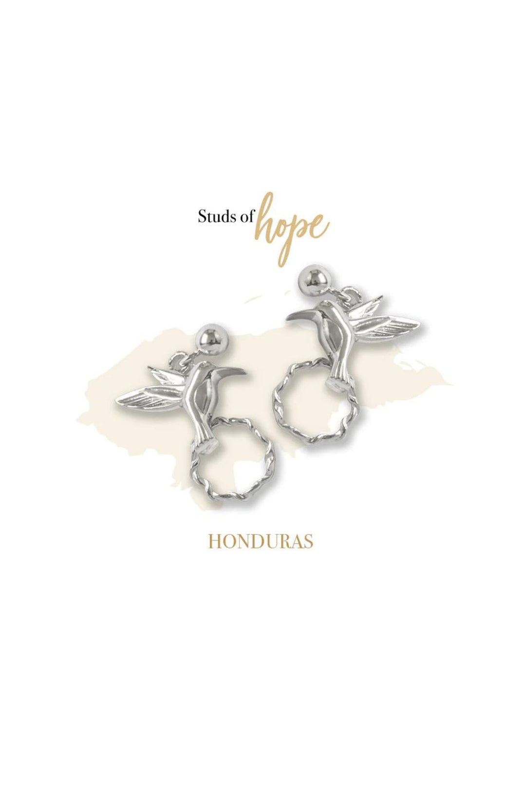 Vurchoo 1080 Silver Humming Bird Earrings