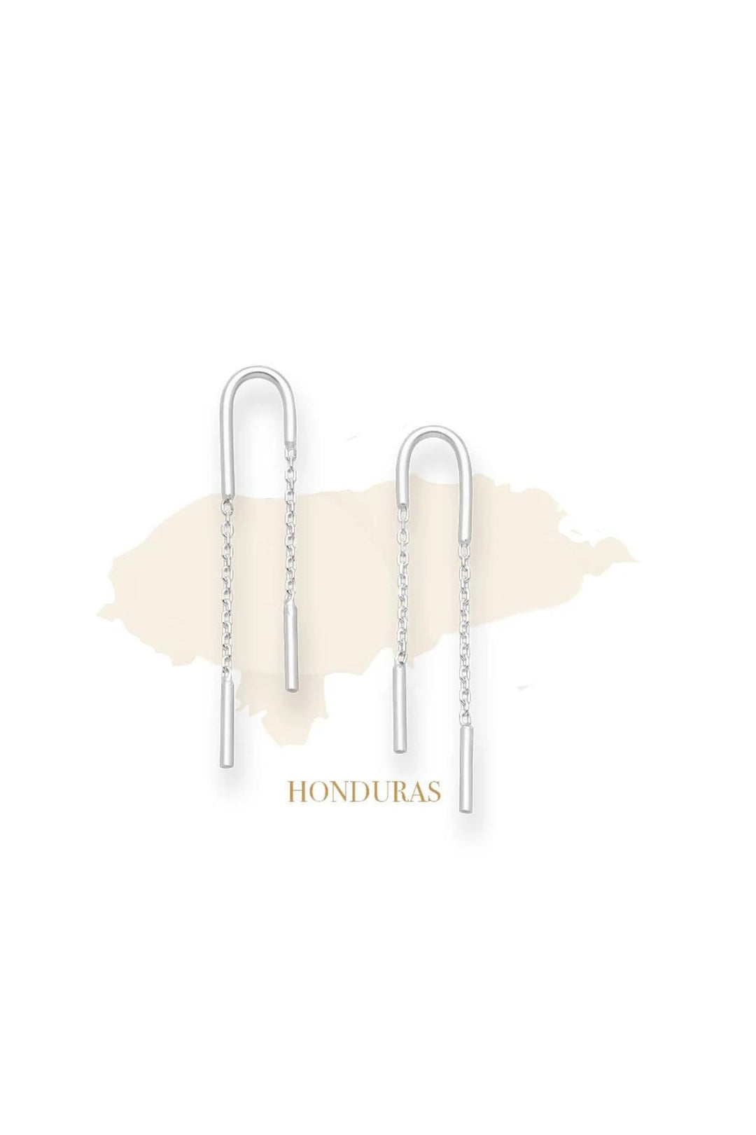 Vurchoo 1101 Silver Asymmetrical Arch Earrings