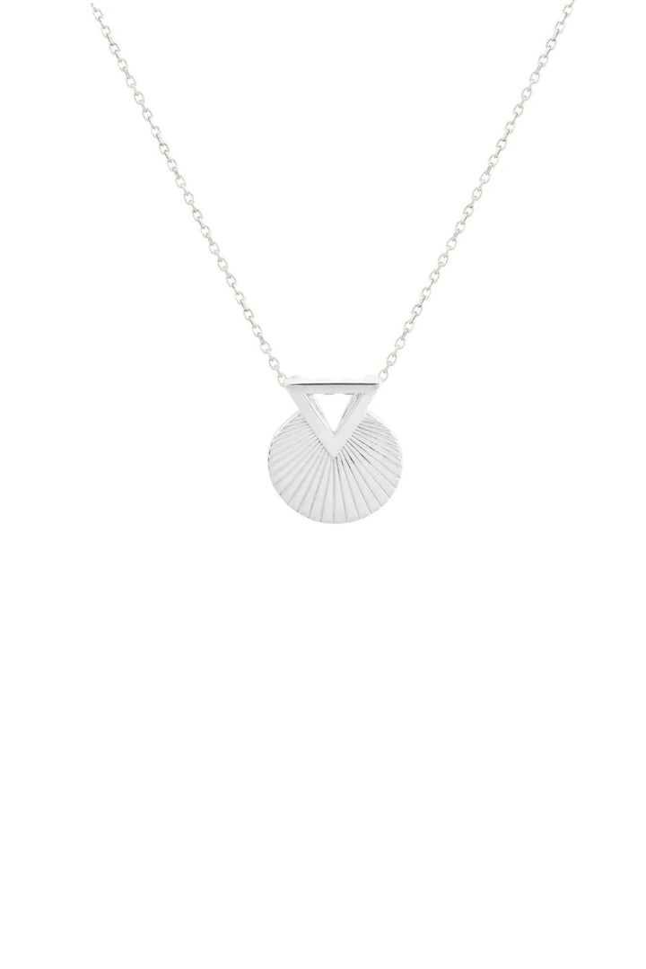 Vurchoo P1087 Silver Art Deco Drop Necklace