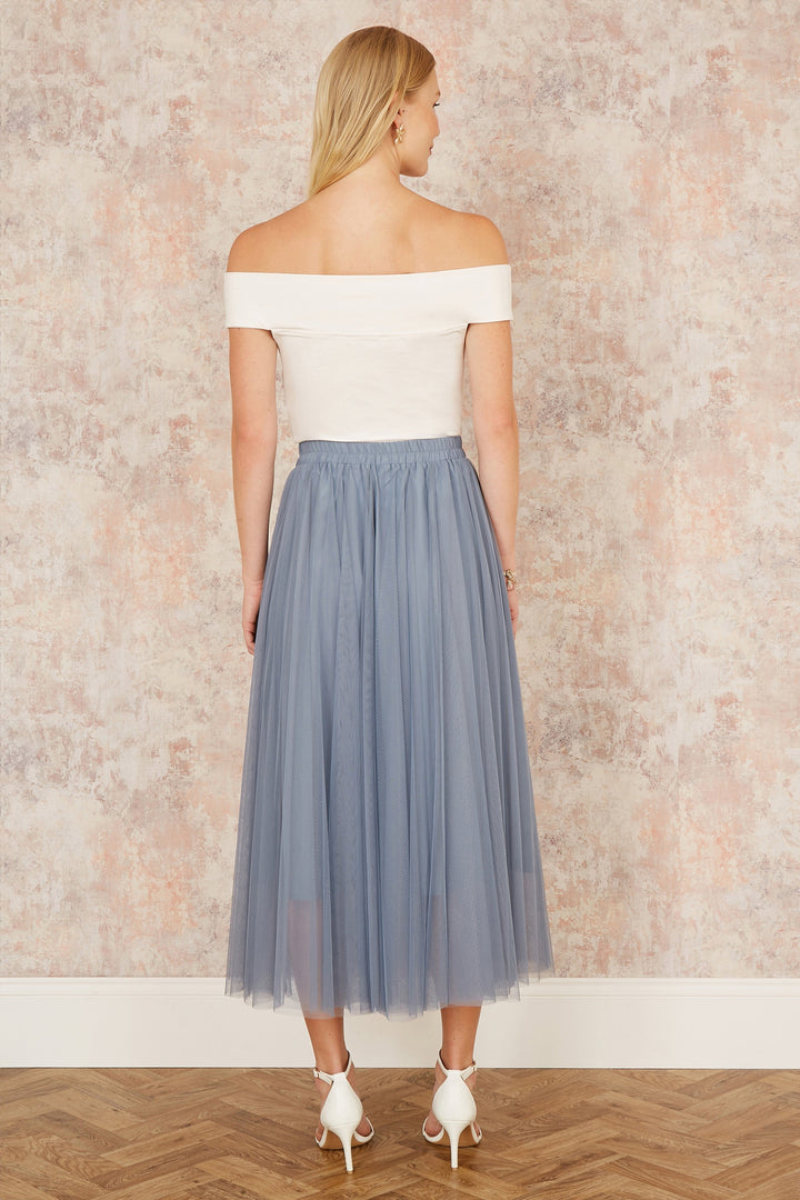 Yumi Blue Mesh Tulle Skirt