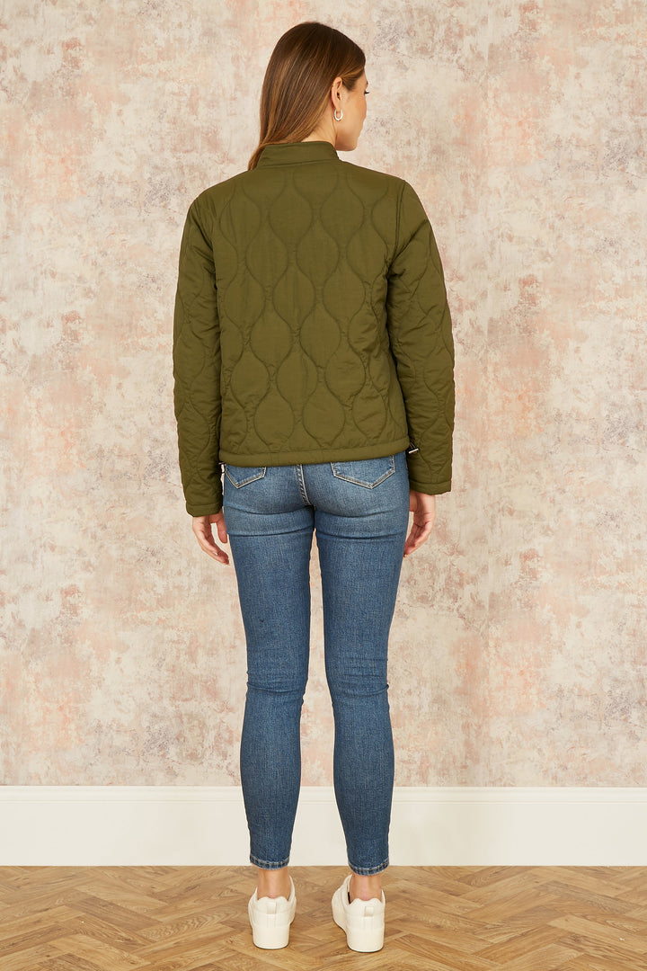 Yumi Green Short Quilted Jacket