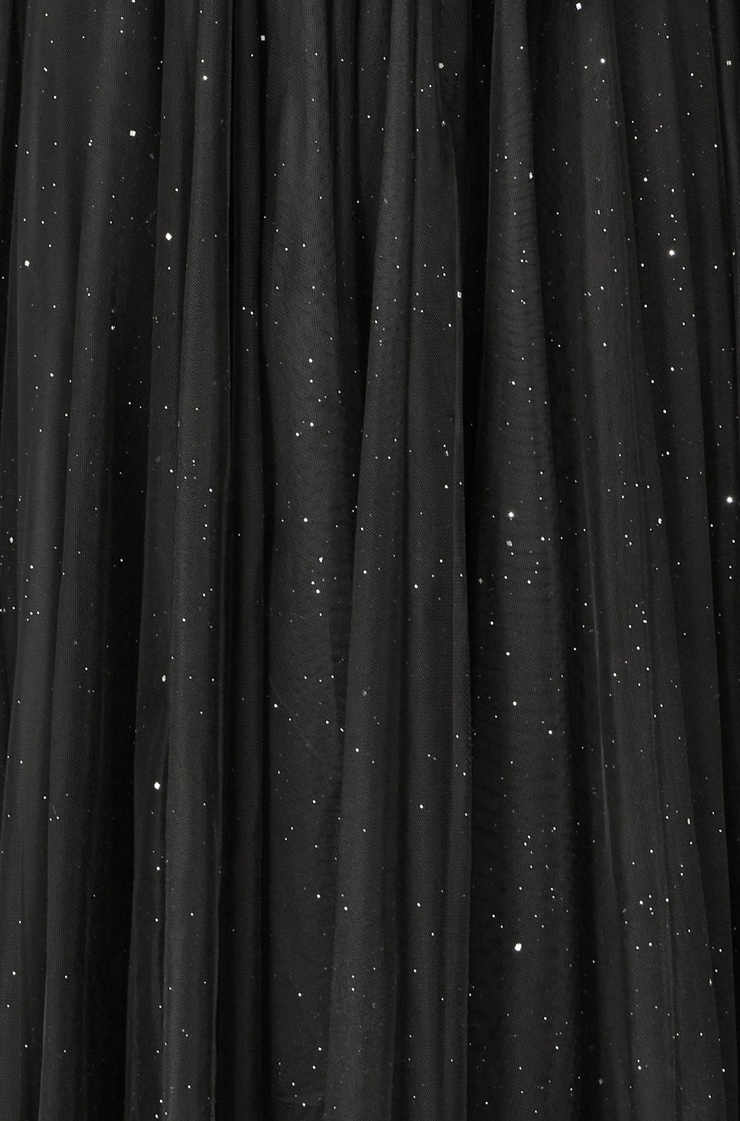 Yumi Black Sparkle Mesh Tulle Skirt With Satin Bow