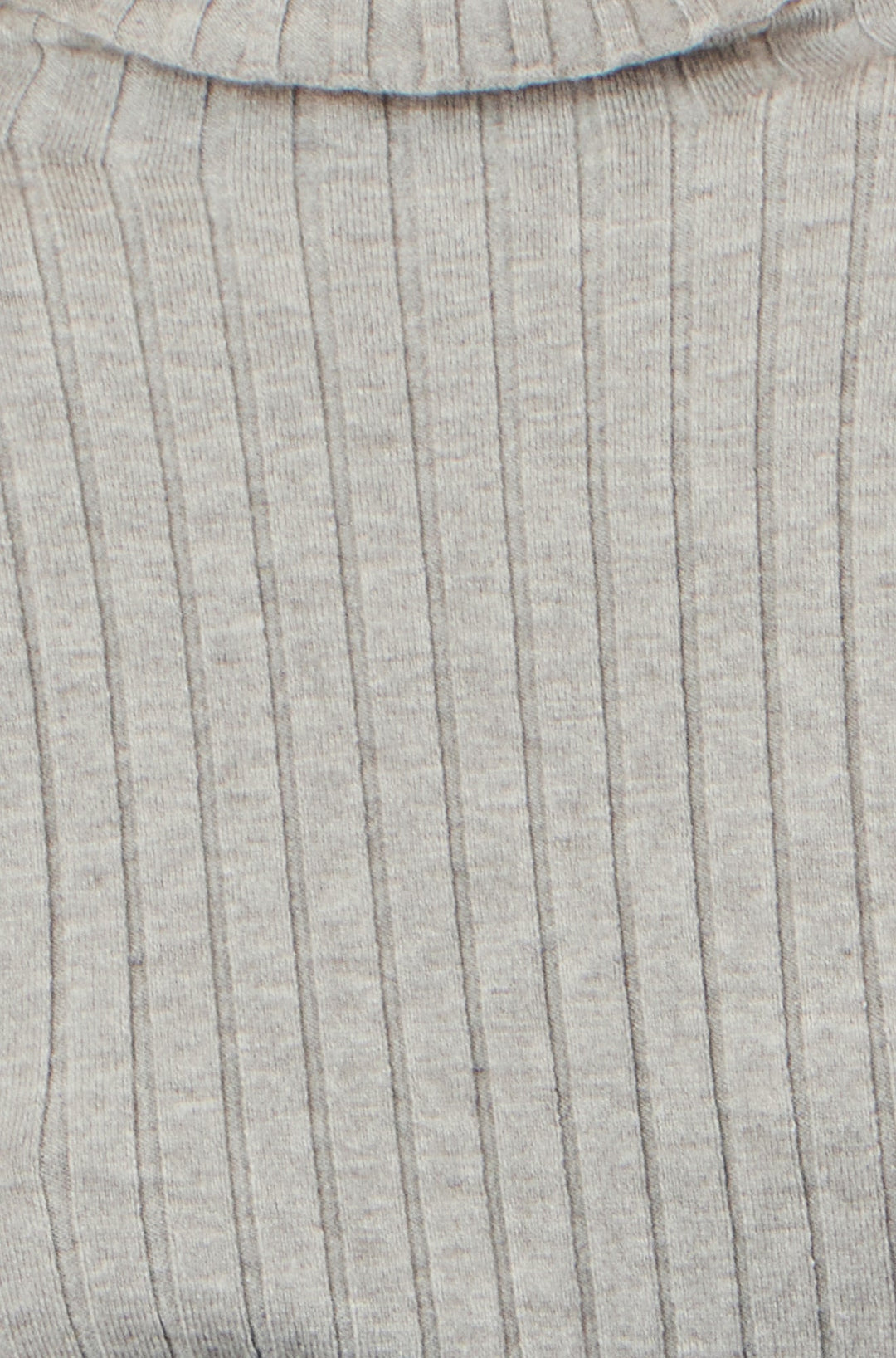 Yumi Grey Ribbed Knit Roll Neck Jumper