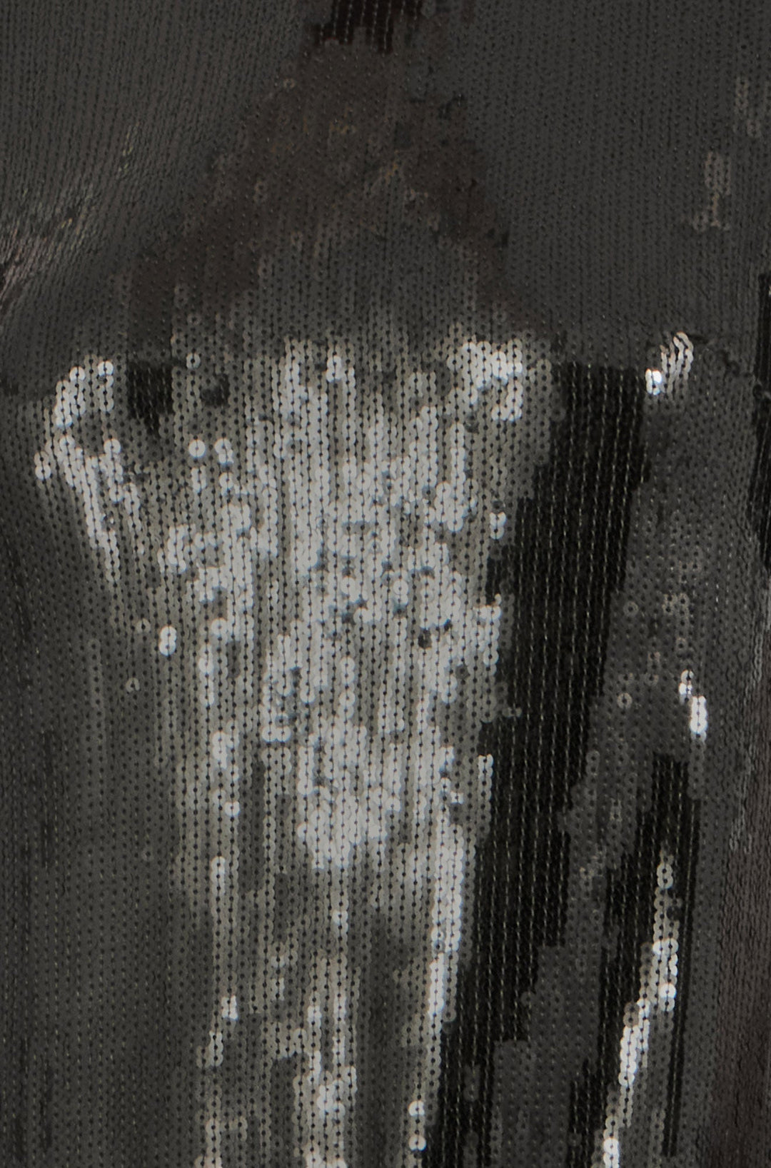 Yumi Black Sequin Tassels Hem Midi Tunic Dress