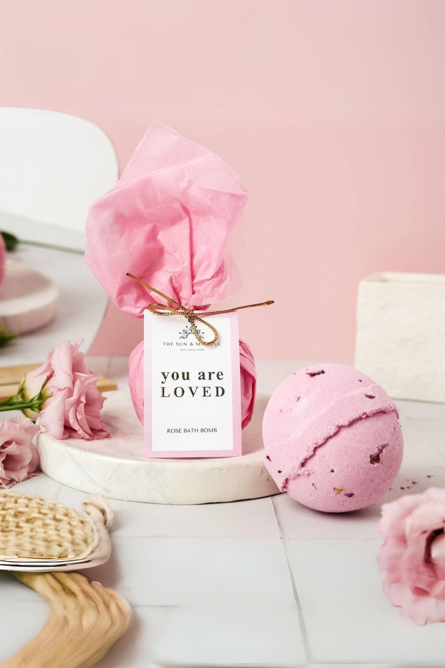Pink rose bath bomb discount