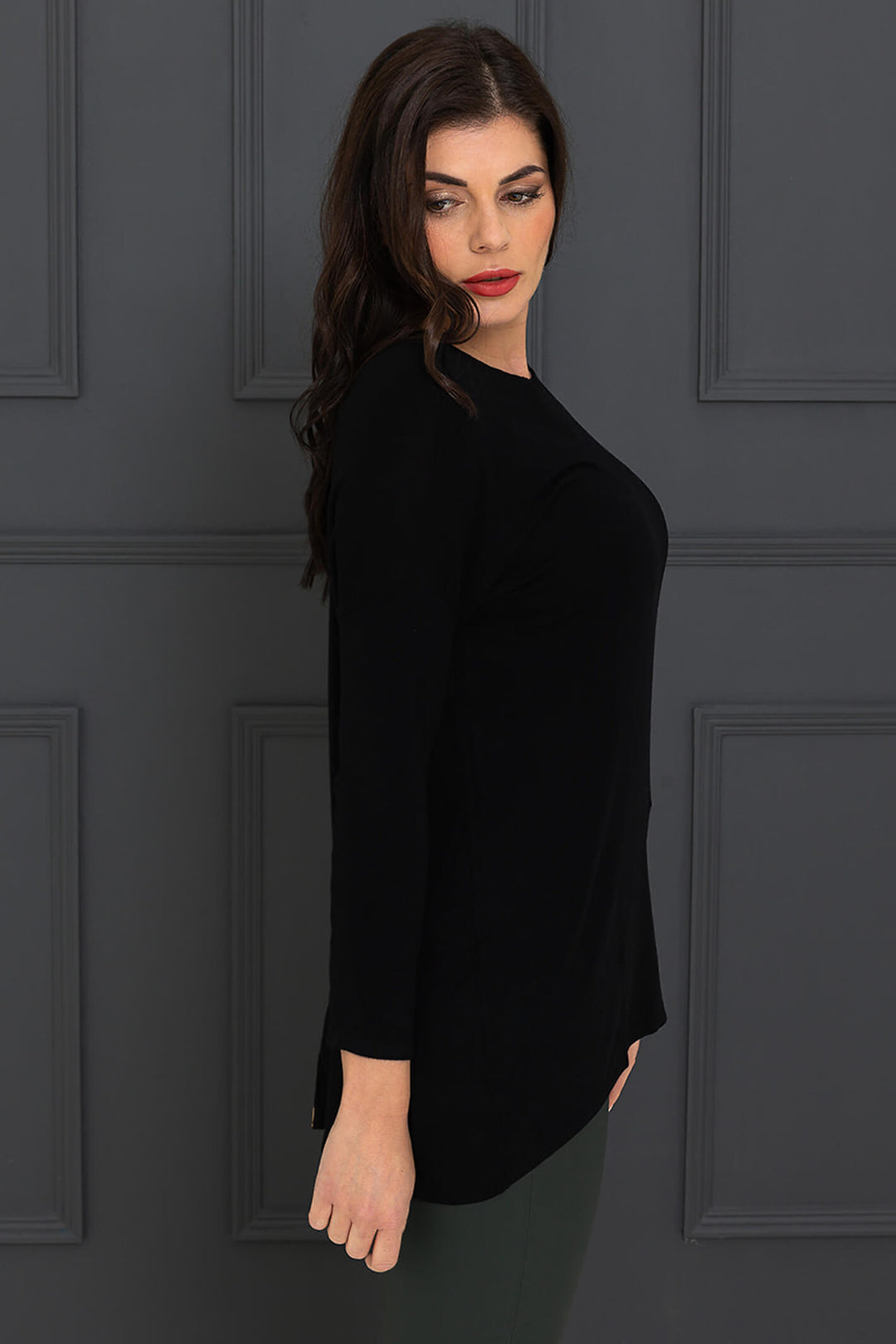 A Postcard From Brighton Black Flickie Zip Top - Experience Boutique