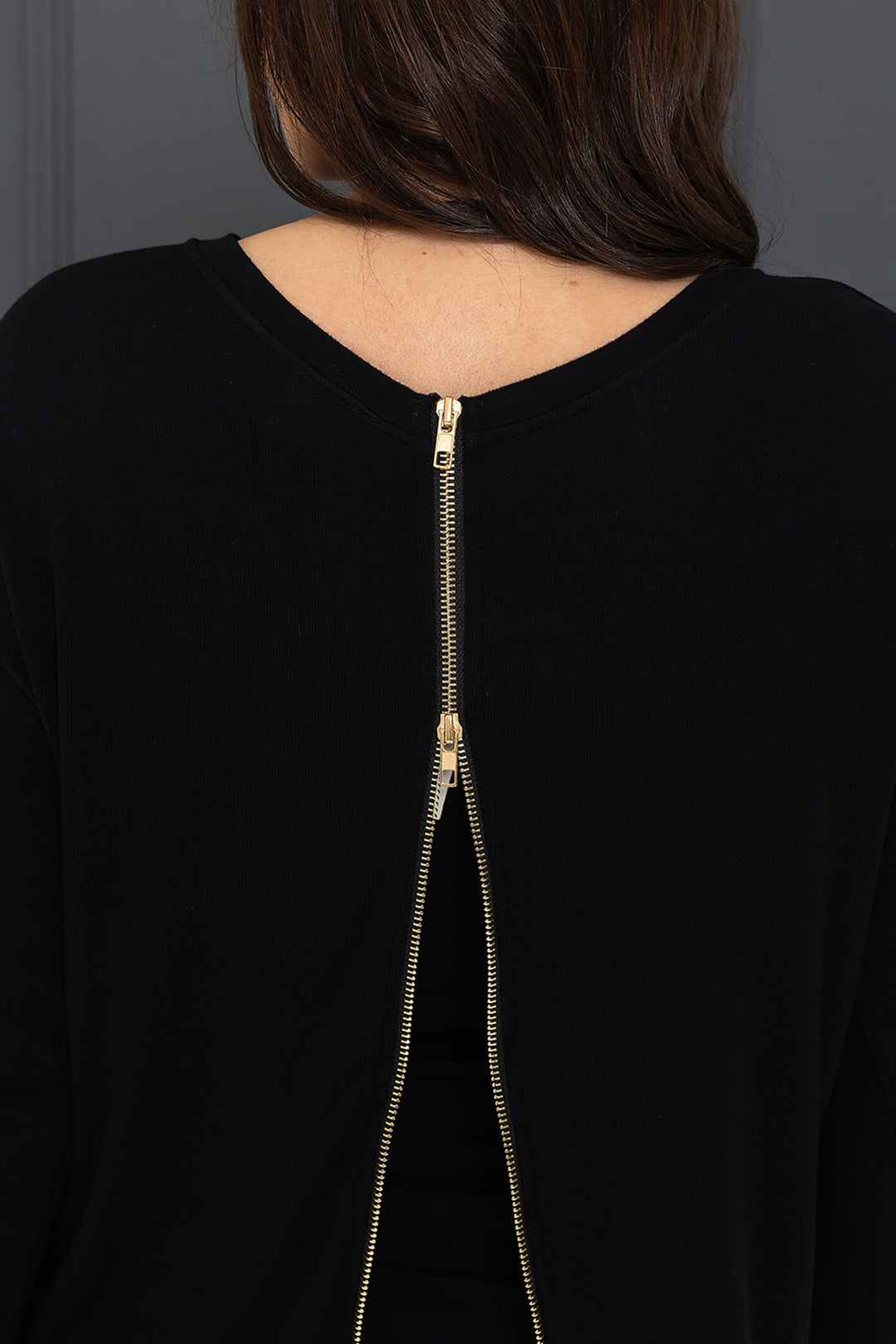 A Postcard From Brighton Black Flickie Zip Top - Experience Boutique