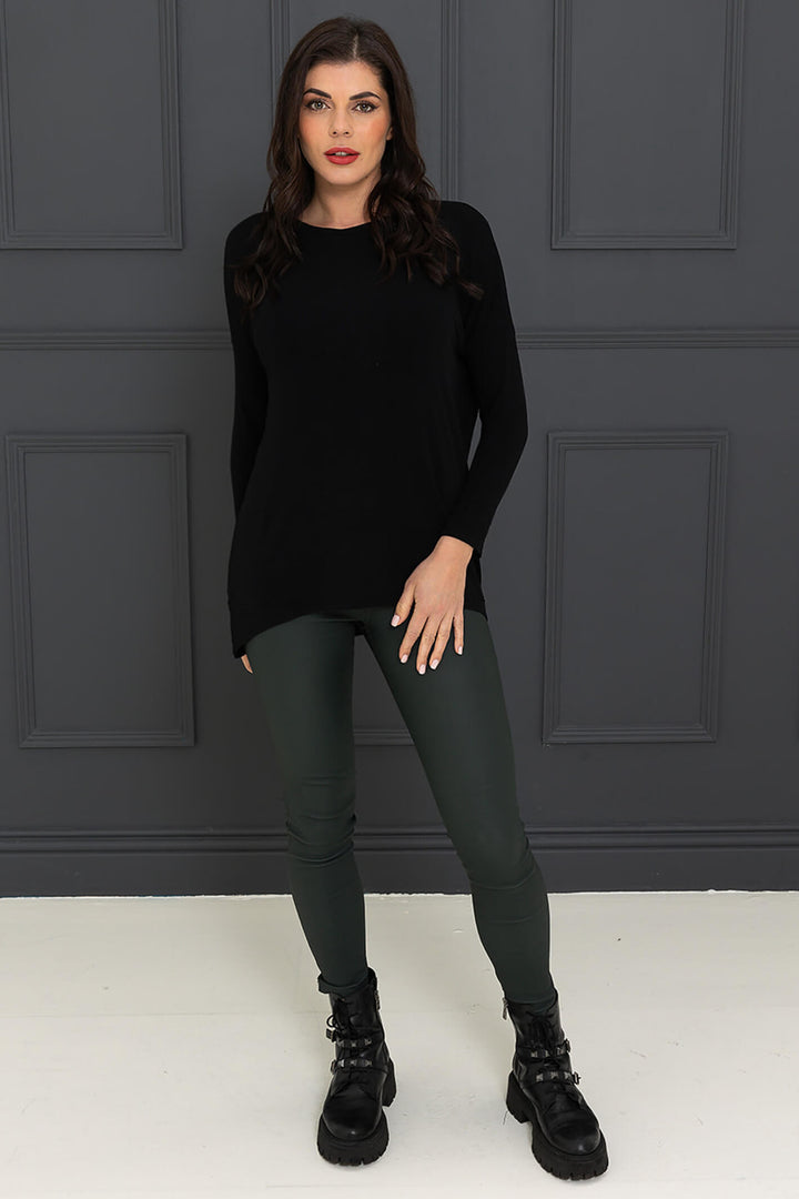 A Postcard From Brighton Black Flickie Zip Top - Experience Boutique