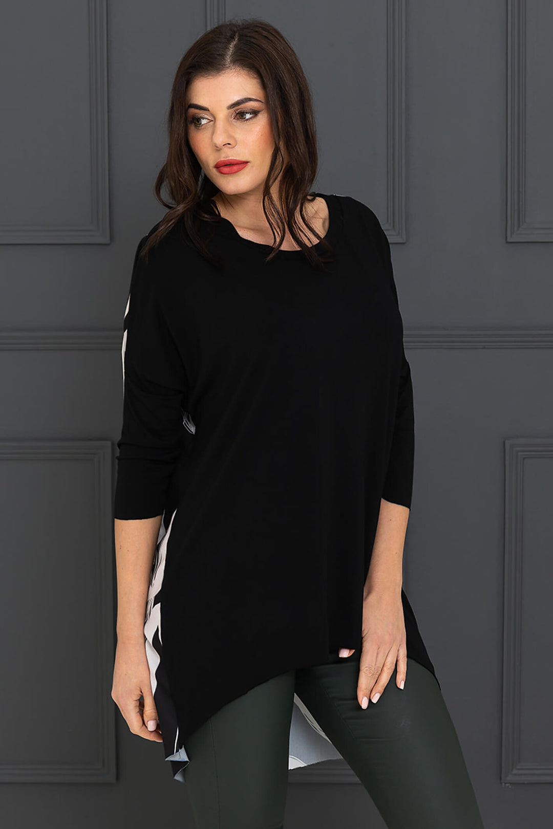 A Postcard From Brighton Black Loop De Loop Flirty Top - Experience Boutique