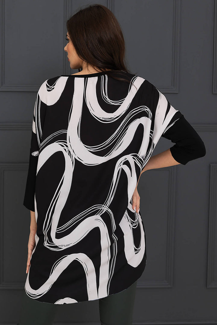 A Postcard From Brighton Black Loop De Loop Flirty Top - Experience Boutique