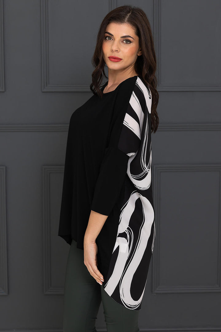 A Postcard From Brighton Black Loop De Loop Flirty Top - Experience Boutique