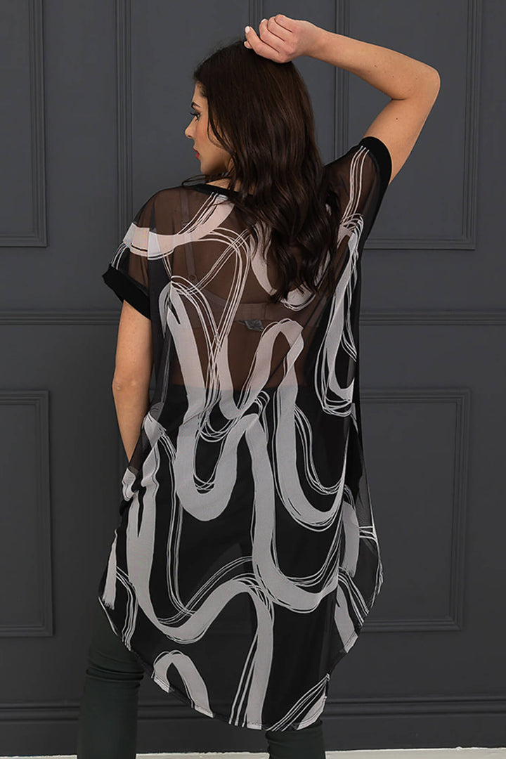 A Postcard From Brighton Black Loop De Loop Veruska Top - Experience Boutique