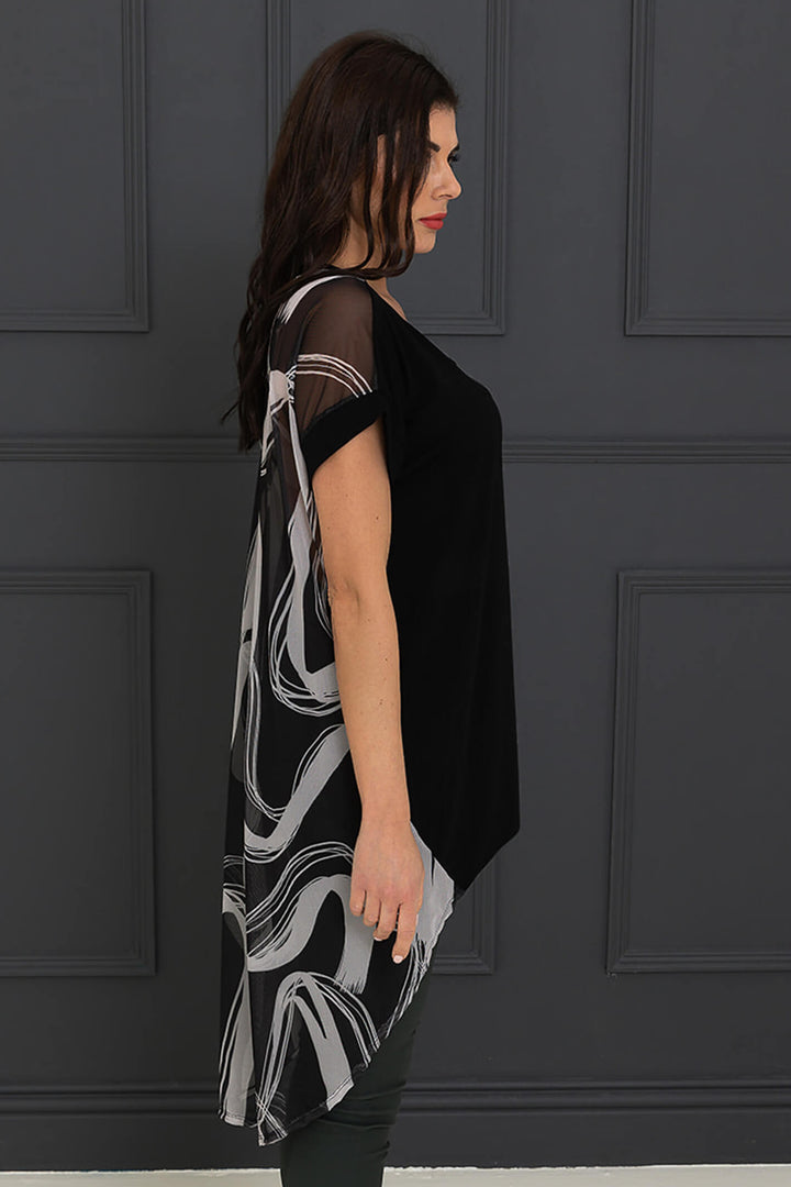 A Postcard From Brighton Black Loop De Loop Veruska Top - Experience Boutique