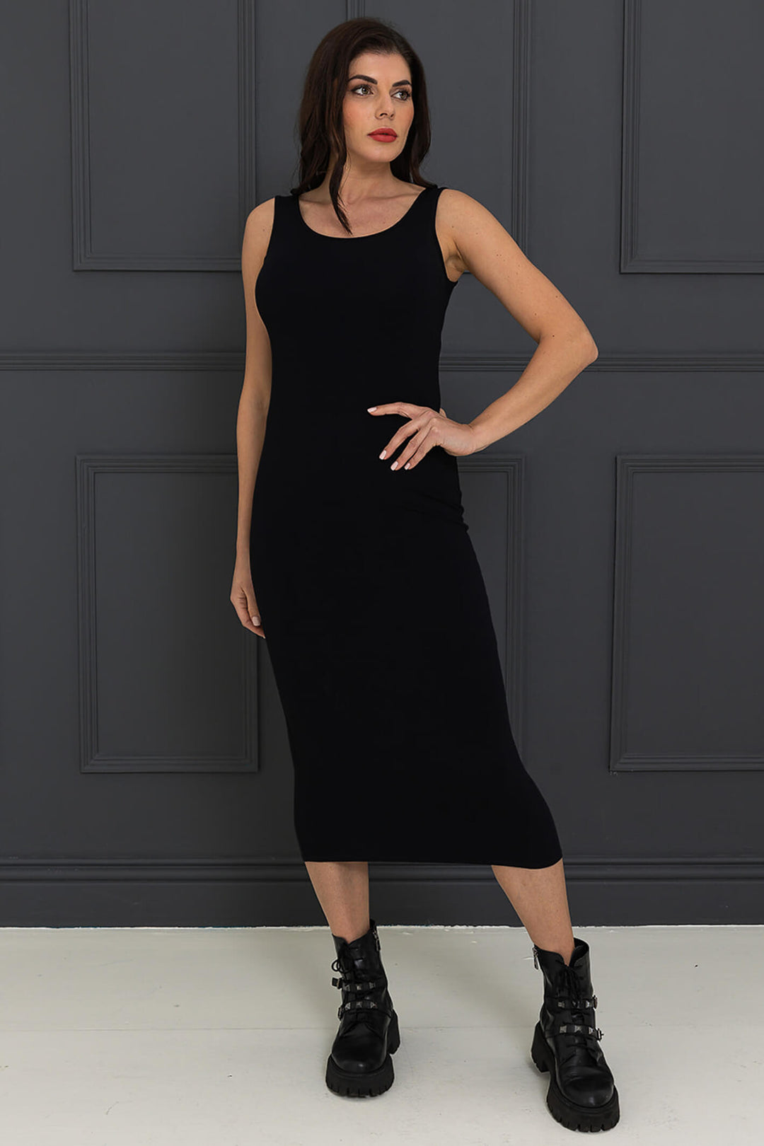 A Postcard From Brighton Nancee Black Sleeveless Midaxi Dress - Experience Boutique