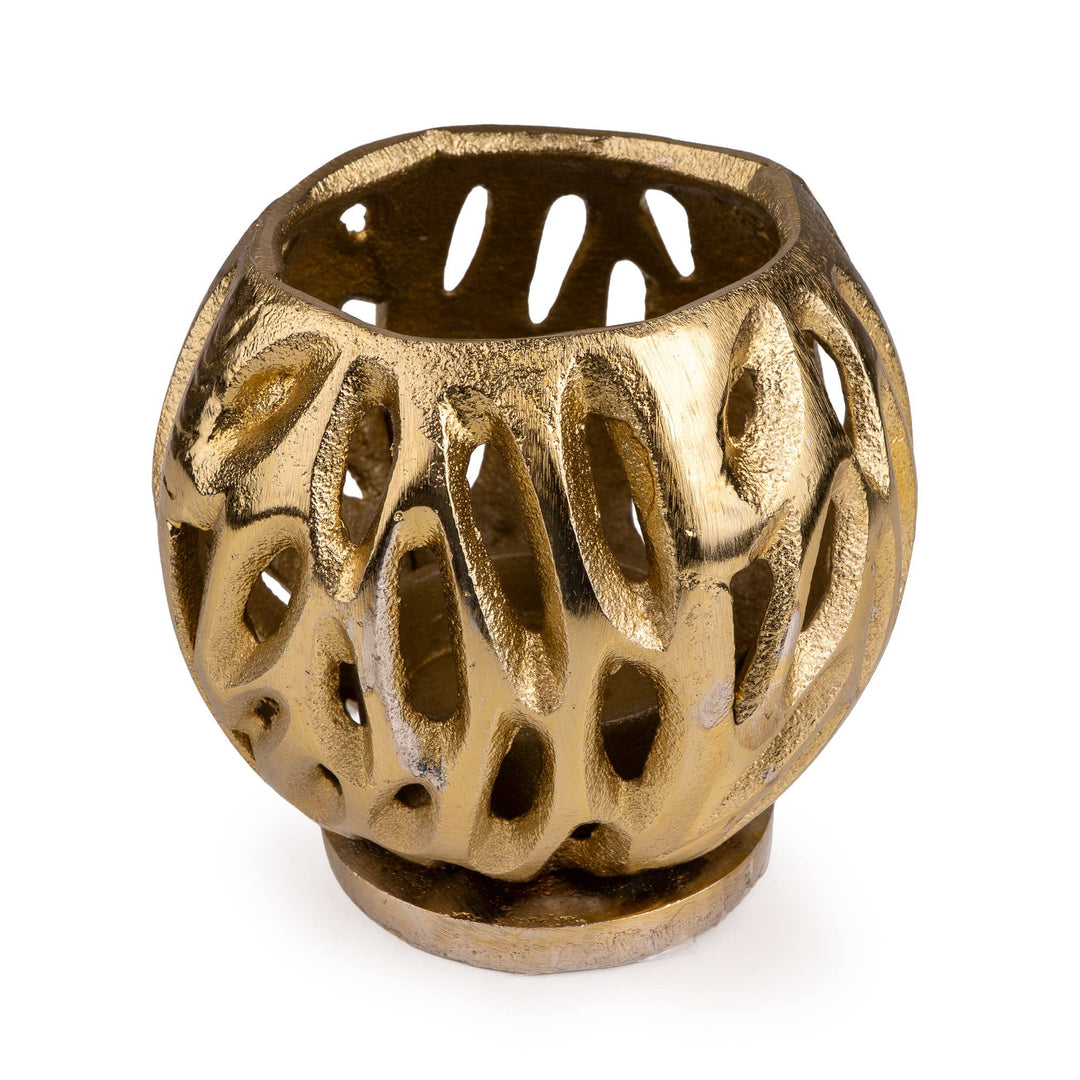 Gold Small Metal Tealight Holder