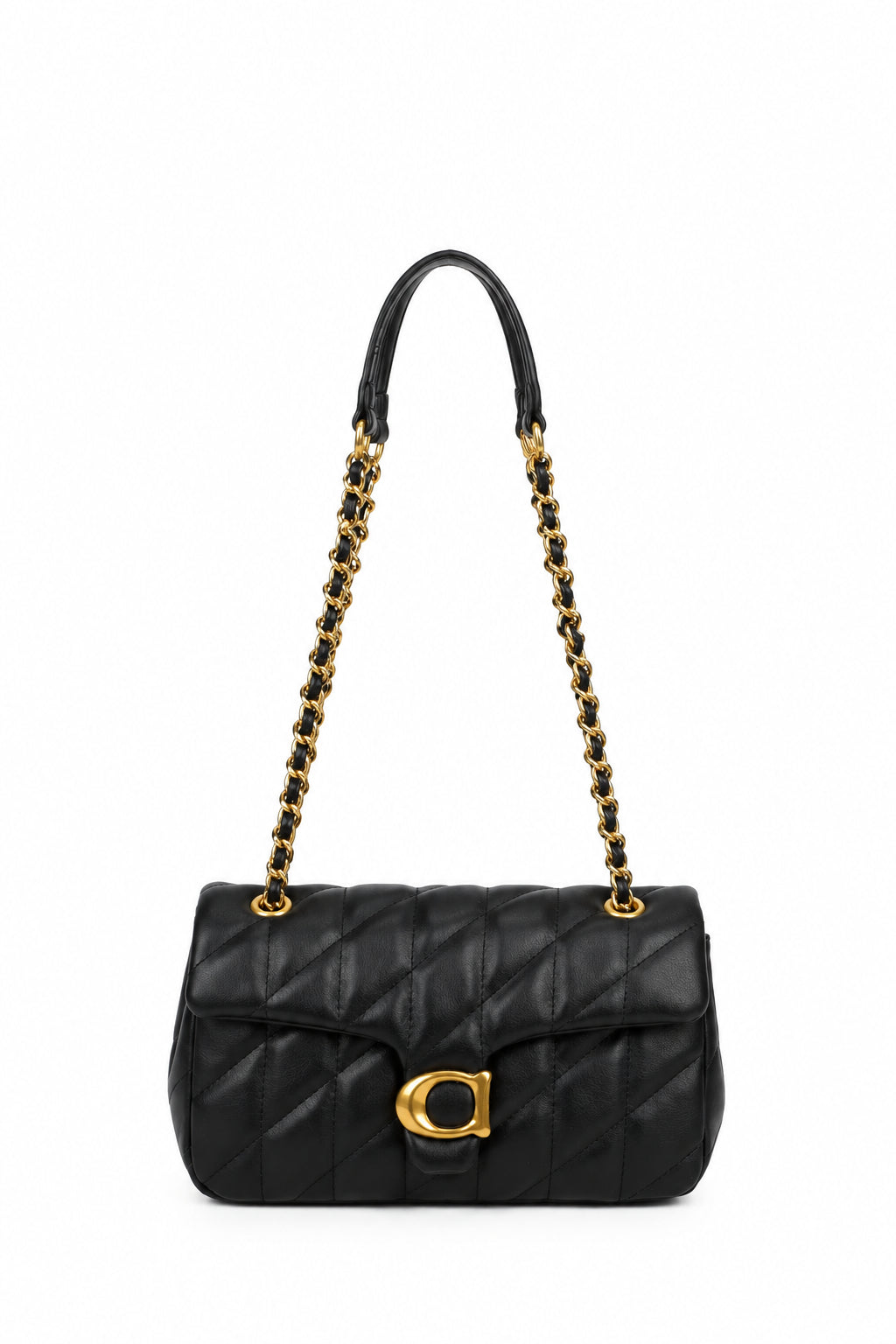 Black Quilted Chain Shoulder Bag