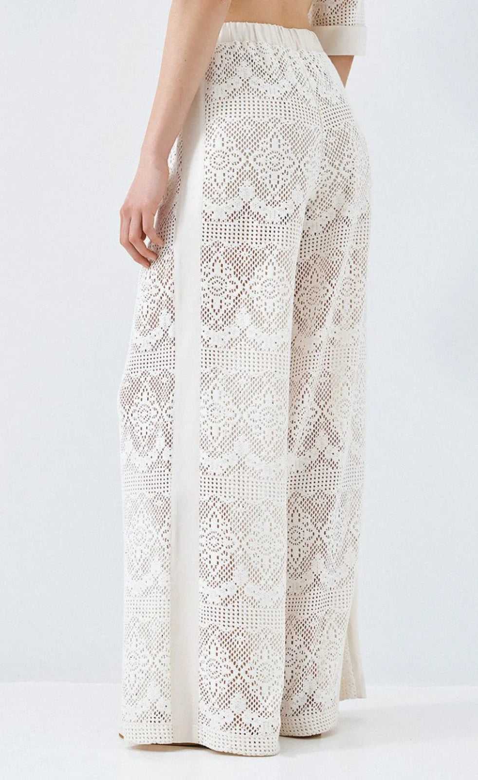 Access 63-5065-202 Vanilla Lace Wide Leg Trousers