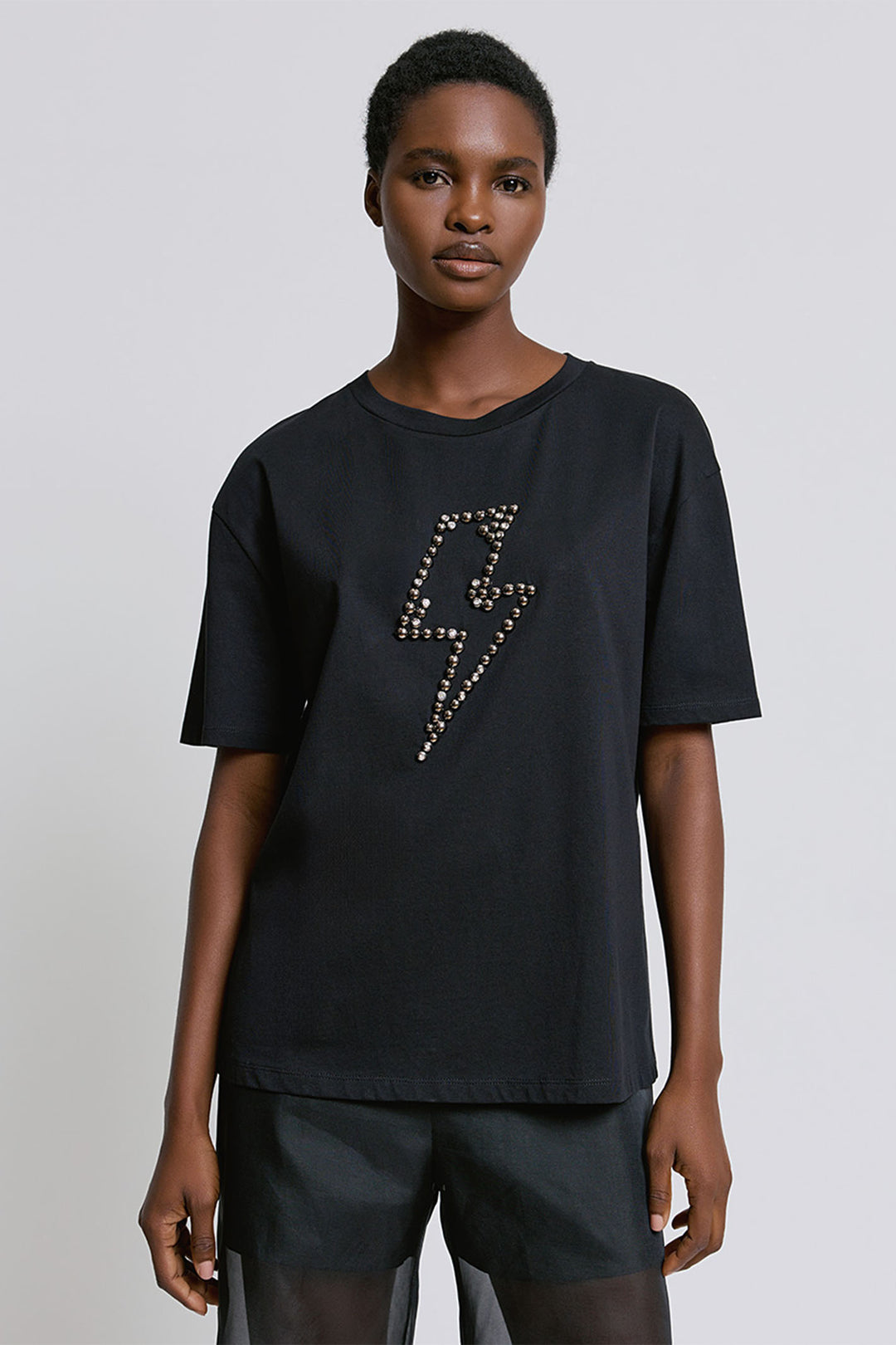 Access Fashion 2067 Black Lightning Bolt T-Shirt - Experience Boutique