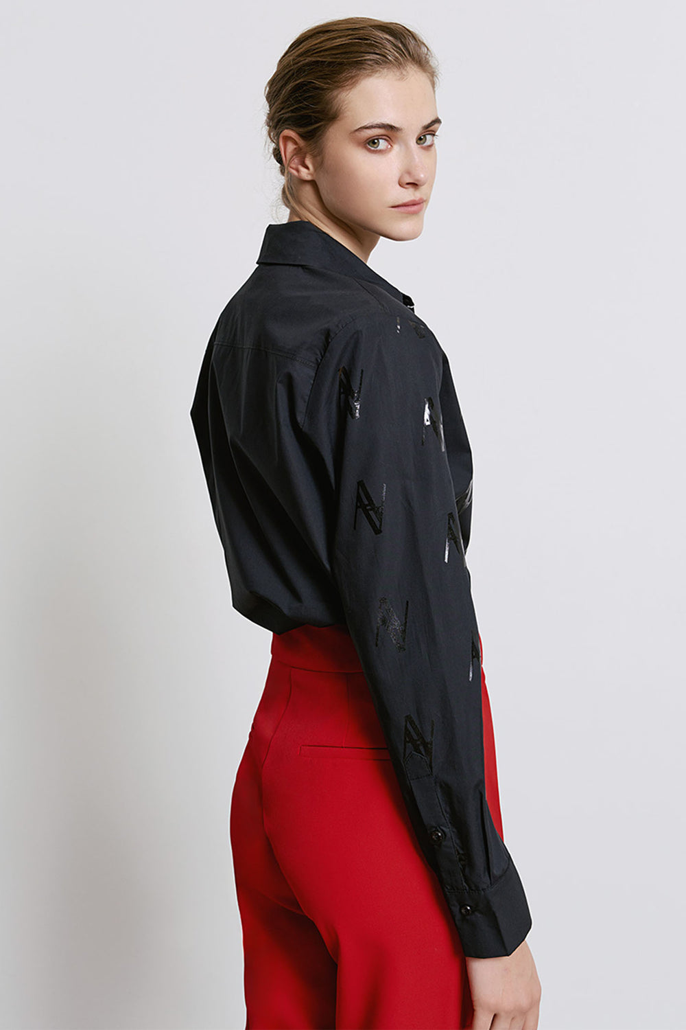 Access Fashion 7061 Black Logo Shirt - Experience Boutique