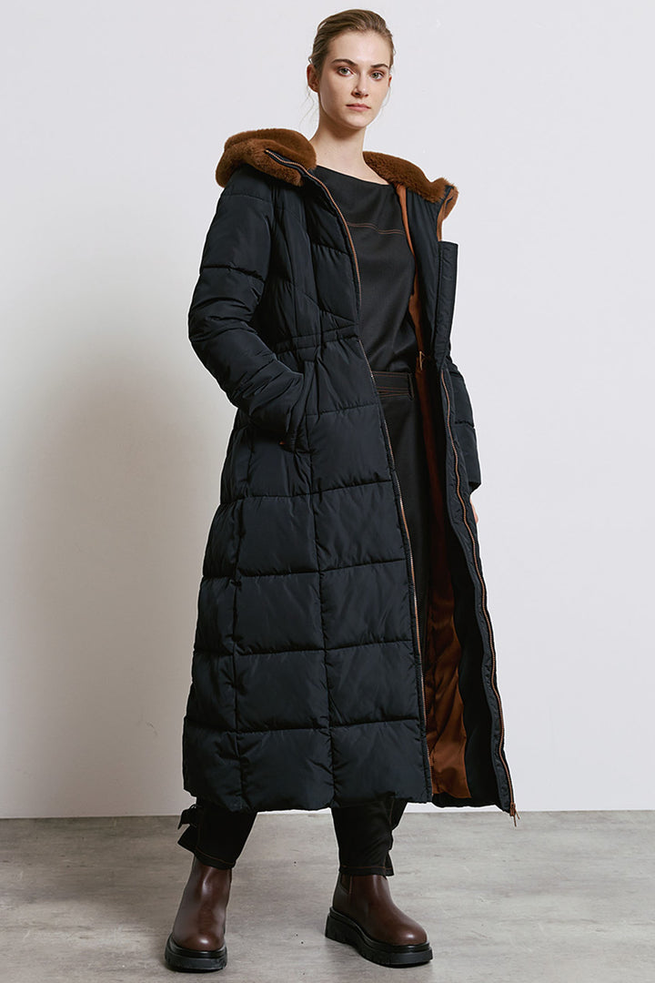 Access Fashion 9101 Black Longline Padded Coat - Experience Boutique