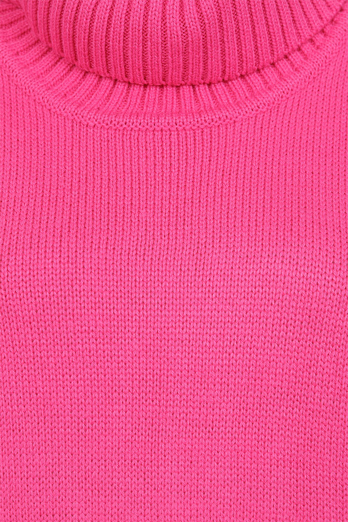 Alice Collins 033A252 Wendy Hot Pink Knitted Polo Tank Top - Experience Boutique