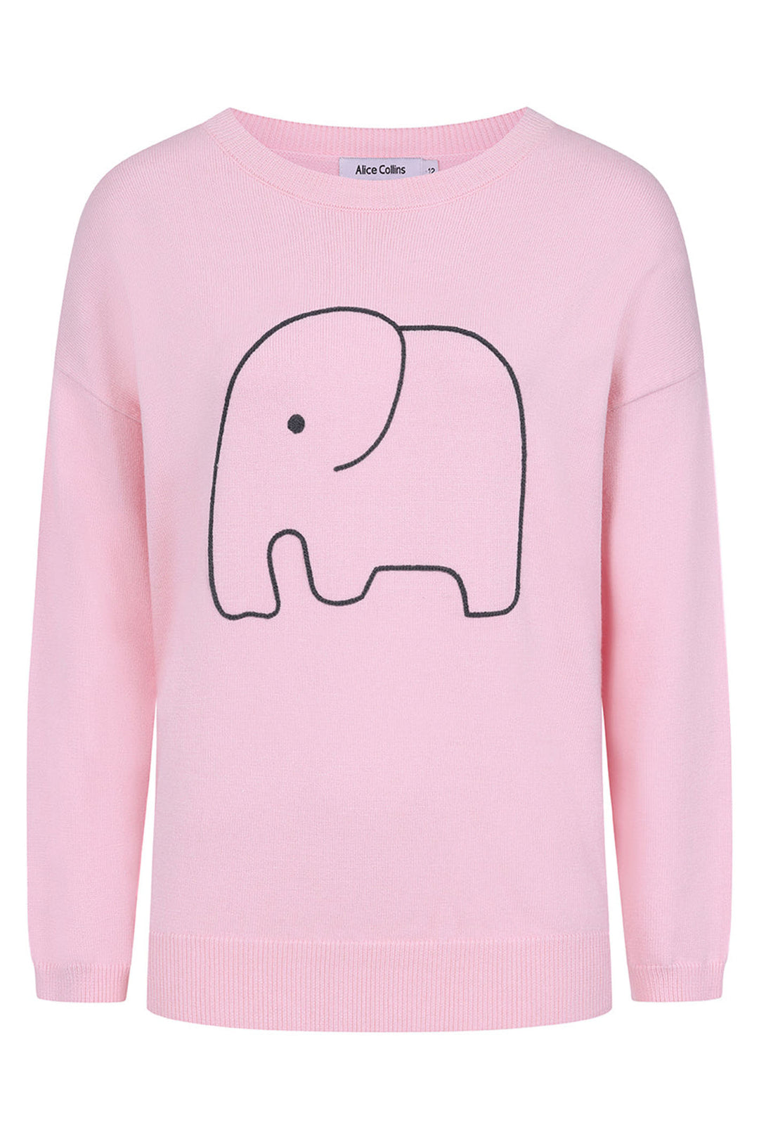 Alice Collins 033A254 Pink Elephant Embroidered Jumper - Experience Boutique
