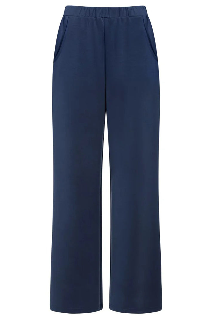 Navy blue pants on a white background