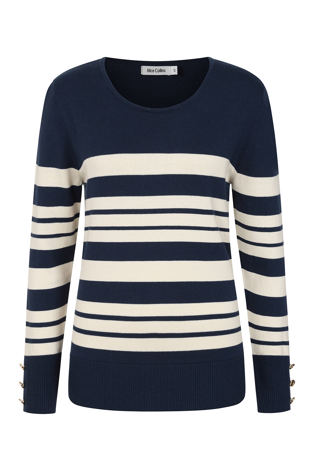 Alice Collins 036S632 Jemima Rich Navy Wild Oat Jumper
