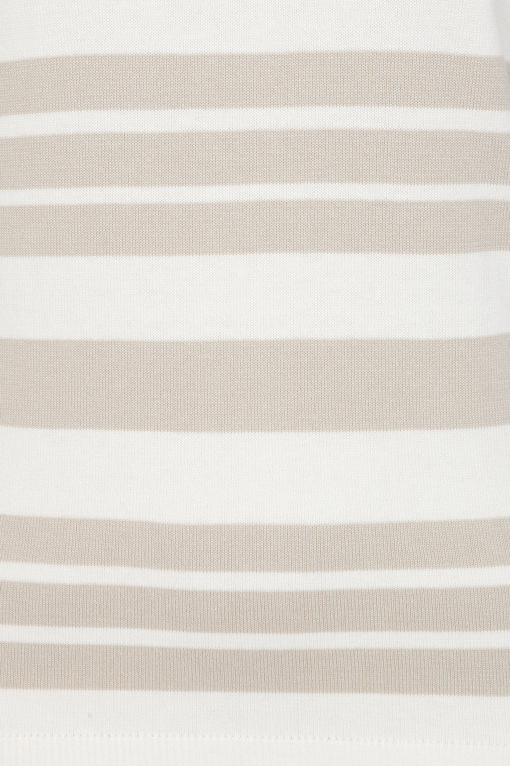 Alice Collins 036S632 Jemima White Pebble Taupe Stripe Jumper