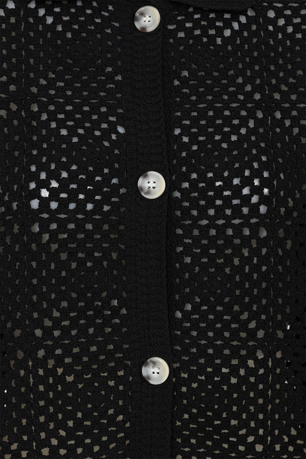 Alice Collins Cardigan Nadia Crochet Black 034S142 - Experience Boutique